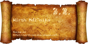 Wirth Mónika névjegykártya